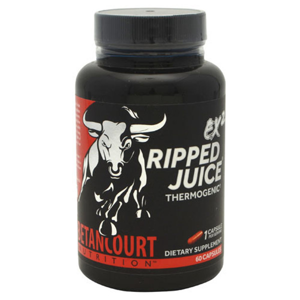 Nutrition Facts
Serving Size 1 Capsule
Servings Per Container 60
 
Amount Per Serving
  	 Serving  	% DV
Ripped Juice Proprietary Blend 	583 mg 	  -  
 
Proprietary Blends
Ripped Juice Proprietary Blend
N-acetyl tyrosine, caffeine, citrus aurantium (30% synephrine), N-methyltyramine HCl, green coffee bean extract (std. to 50% chlorogenic acid), rauwolscine HCl).
 
*percent Daily Values are based on a 2,000 calorie diet.
 

Ingredients: Gelatin, Microcrystalline Cellulose, Silicon Dioxide, Magnesium Stearate, Titanium Dioxide and Red #40.

*These statements have not been evaluated by the Food and Drug Administration. This product is not intended to diagnose, treat, cure or prevent any disease.

†Nutrition Facts are a simulation of the product's "Nutrition Label". For the actual Nutrition Label please refer to the product packaging.
Details

Fat Dematabolizer. Promotes fat use through sympathetic pathways. Improve triglyceride hydrolysis. Promote energy, mood & fat use. Ripped Juice is manufactured in an NSF certified cGMP facility in Miami, Florida. This ensures that our facilities comply with all Food and Drug Administration regulations and requirements for the manufacturing of nutritional supplements. Every single raw material used in our products is identity tested before production at a minimum and all finished products are submitted to rigorous quality control and assurance processes and procedures prior to being released to inventory. Guaranteeing the quality and safety of every bottle of Betancourt Nutrition product continues to be at the core of out business and our vision.
Directions

As a dietary supplement consume 1 capsule in between meals. Advanced users may consume 1 capsule in the morning and 1 capsule in the afternoon. Do not take within 6 hours of sleep.
Warnings

Not intended for use by persons under the age 18. Do not exceed recommended does. Do not use if pregnant or nursing. Do not consume synephrine or caffeine from other sources, including but not limited to, coffee, tea, soda and other dietary supplements or medications containing phenylephrine or caffeine. Contains caffeine. Do not use for more than 8 weeks. Consult with your physician prior to use if you are taking medication, including but not limited to MAO inhibitors, antidepressants, aspirin, nonsteroidal anti-inflammatory drugs or products containing phenylephrine, ephedrine, pseudoephedrine, or other stimulants. Consult your physician prior to use if you have a medical condition, including but not limited to, heart, liver, kidney, or thyroid disease, psychiatric, epileptic disorders, difficulty urinating diabetes, high blood pressure, cardiac arrhythmia, recurrent headaches, enlarged prostate or glaucoma. Discontinue 4 weeks prior to surgery or if you experience rapid heartbeat, dizziness, severe headache or shortness of breath. Keep out of reach of children
