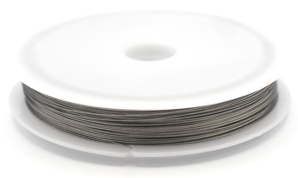 30m Spool (About 98 Feet) of 0.45mm 7-Strand Nylon-Coated Stainless Steel  Tigertail Beading Wire - Bead Box Bargains
