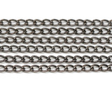 1 Meter 5x3mm Curb Steel Jewelry Chain, Gunmetal