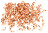 BULK VALUE-- 100pc 8x4mm Steel Clamshell Crimp/Knot Cover Bead Tips, Rose Gold