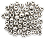 50pc 4x3.4mm Stainless Steel Round Spacer Beads