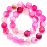Approx. 7" Strand 6x4mm Pink Agate Faceted Coin Beads