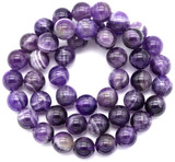 Approx. 15" Strand 8mm Round Amethyst Beads