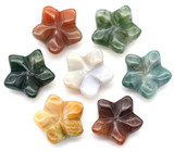 2pc 15mm Fancy Jasper Flower Beads