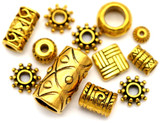 RANDOM PICK: Approx. 10-Gram Mix of 4-40mm Metal Beads, Antique Gold