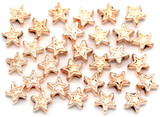 30pc 6mm Star Spacer Beads, Rose Gold