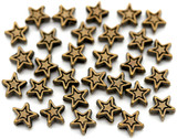 30pc 6mm Star Spacer Beads, Antique Bronze