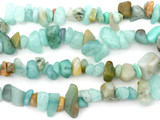 Approx. 30" Strand 4-10mm Amazonite (Dyed) Chip Beads
