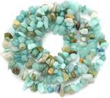 Approx. 30" Strand 4-10mm Amazonite (Dyed) Chip Beads