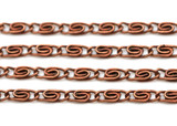 1 Meter 6.5x2.5mm Steel Lumachina Jewelry Chain, Antique Copper