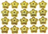 20pc 11mm 5-Petal Bead Cap, Antique Gold