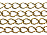 1 Meter 5x4mm Brass Curb Jewelry Chain, Antique Bronze