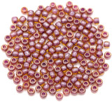 10-Gram Bag of Miyuki TOHO Round 6/0 Glass Seed Beads, Inside-Color Rainbow Light Topaz/Pink-Lined