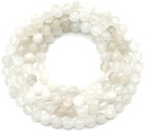 Approx. 15" Strand 3.5mm Rainbow Moonstone Micro-Faceted Round Gemstone Beads