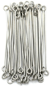 50pc 21-Gauge 40mm Stainless Steel Eye Pins