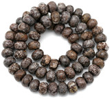 Approx. 15" Strand 8x5mm Faceted Rondelle Beads, Brown Snowflake Obsidian