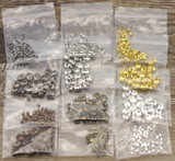 570pc Brass Crimp Kit w/2mm Crimp Tubes & 4x3mm Crimp Covers in 6 Metal Finishes