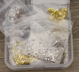 570pc Brass Crimp Kit w/2mm Crimp Tubes & 4x3mm Crimp Covers in 6 Metal Finishes