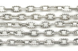 1 Meter 6x5mm Steel Oval Cable Jewelry Chain, Antique Silver