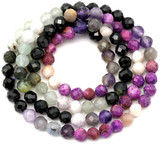 Approx. 15" Strand 4mm Faceted Shaded Gemstone Bead Mix - Funky Mix