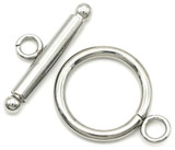 20x16mm (22mm Bar) Stainless Steel Round Toggle Clasp