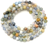 Approx. 15" Strand 3-3.5mm Aquamarine Faceted Round Beads