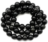 14.5" Strand 8mm Black Onyx Round Beads