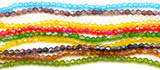 5-Strand Mix of 4mm Crystal Faceted Bicone Beads (AB Mix)