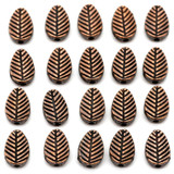 20pc 8x6mm Leaf Spacer Bead, Antique Copper