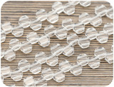 6" Strand (About 30pc) 6mm Czech Pressed Hexx 2-Hole Honeycomb Beads, Crystal