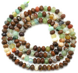 Approx. 15" Strand 4x3mm Chrysoprase Micro-Faceted Rondelle Beads