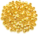 100pc 3.2mm Steel Spacer Beads, Gold