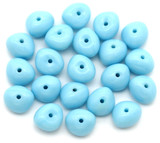 10-Gram Bag 6x8mm Czech Pressed Glass Trapezoid Rondelle Beads, Light Sky Blue