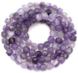 Approx. 15" Strand 4-4.5mm Amethyst Finely-Faceted Cube Beads