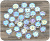 10-Gram Bag (About 30pc) of 8x3mm Czech Pressed Glass Disc Beads, Crystal AB