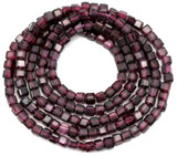Approx. 15" Strand 2-2.5mm Garnet Faceted Cube Beads