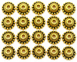 20pc 8x3mm Textured Domed Bead Cap, Antique Gold