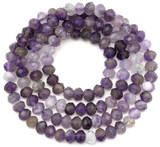 Approx. 15" Strand 4x3mm Amethyst Faceted Rondelle Beads