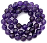 Approx. 15" Strand 8mm Deep Purple Amethyst Round Beads