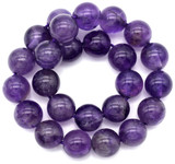 Approx. 7" Strand 8mm Amethyst Round Beads