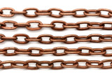 1 Meter 7x4mm Steel Oval Chain, Antique Copper