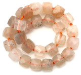 Approx. 3.5" Strand 4.5mm Sunstone Faceted Cube Beads