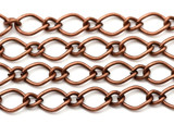 1 Meter of 10x7mm & 6x4.5mm Figaro Jewelry Chain, Antique Copper