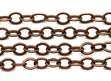 1 Meter of 3.5x3mm Oval Cable Jewelry Chain, Antique Copper