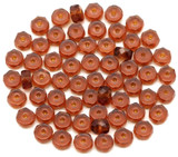 10-Gram Bag (About 55pc) 6x3mm Czech Fire-Polished Glass Faceted Rondelle Beads, Dark Topaz