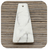 Approx. 25x13mm Howlite Trapezoid Pendant