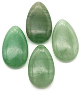 Approx. 26x16mm Green Aventurine Teardrop Pendant (See Photos for Variation)