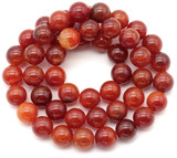 Approx. 15" Strand 8mm Crackled Red Agate (Dyed/Heated) Round Beads