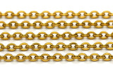 1 Meter 3x2mm Hypoallergenic Stainless Steel Cable Chain, Gold