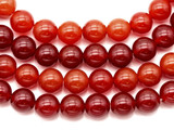 Approx. 15" Strand 8mm Carnelian Round Beads